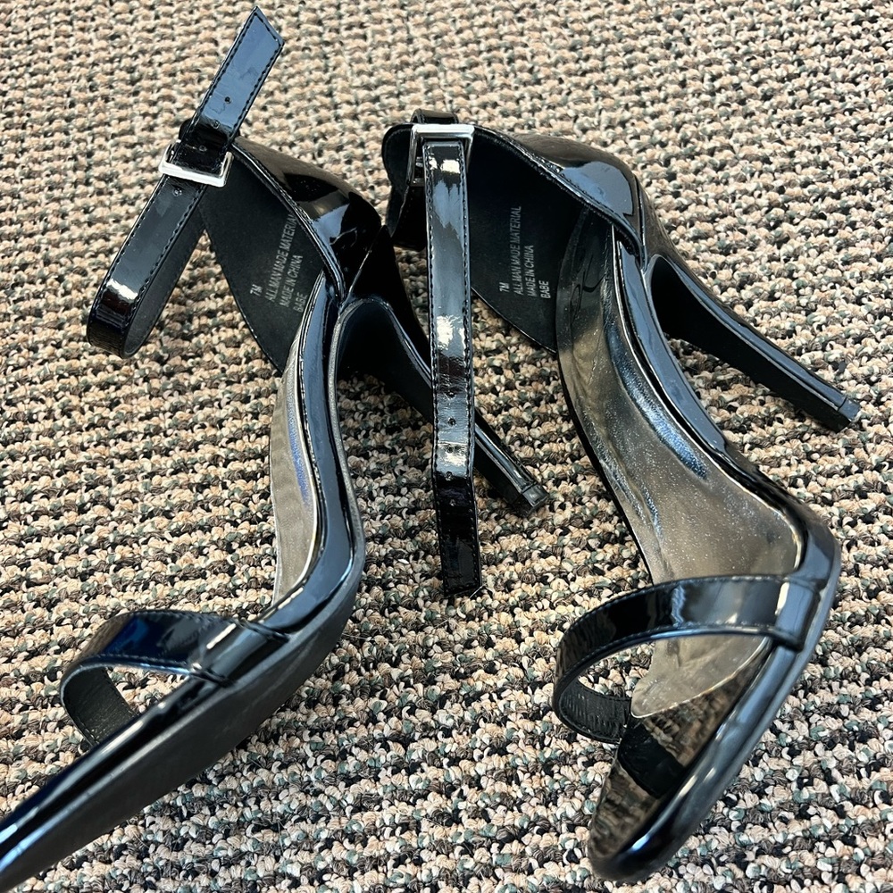 Black strappy heels; worn once